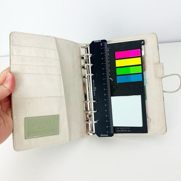 Filofax Eden Canvas Personal Organizer Agenda W/Inserts 7.5” x 5.5” - Picture 4 of 9